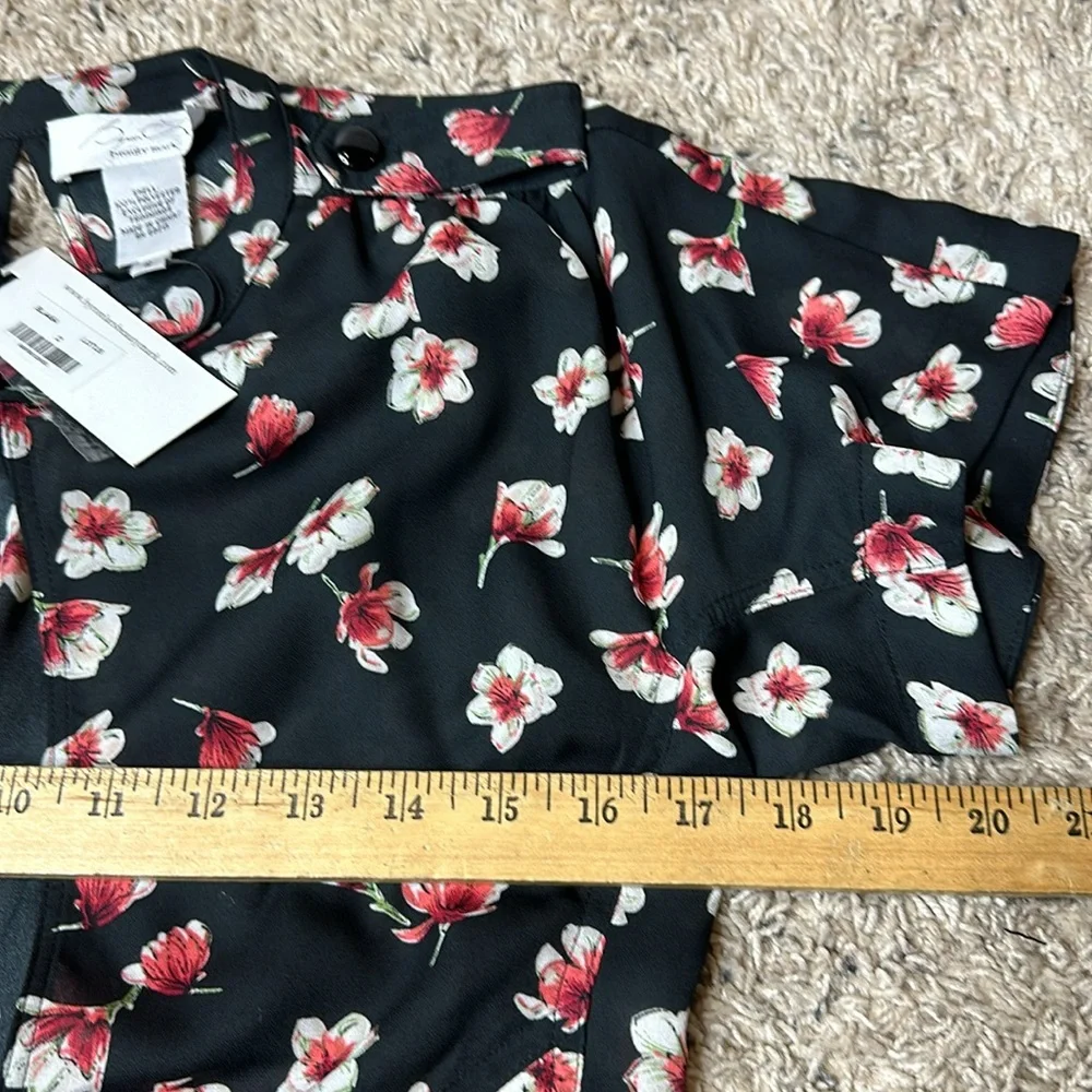 Byron Lars Lotus Flower keyhole Blouse Size 2 NWT - Picture 4 of 7